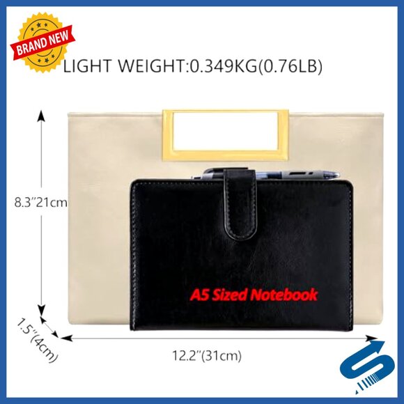 Sparkly PU Leather Clutch Purse with Handle Formal Casual Evening Bag